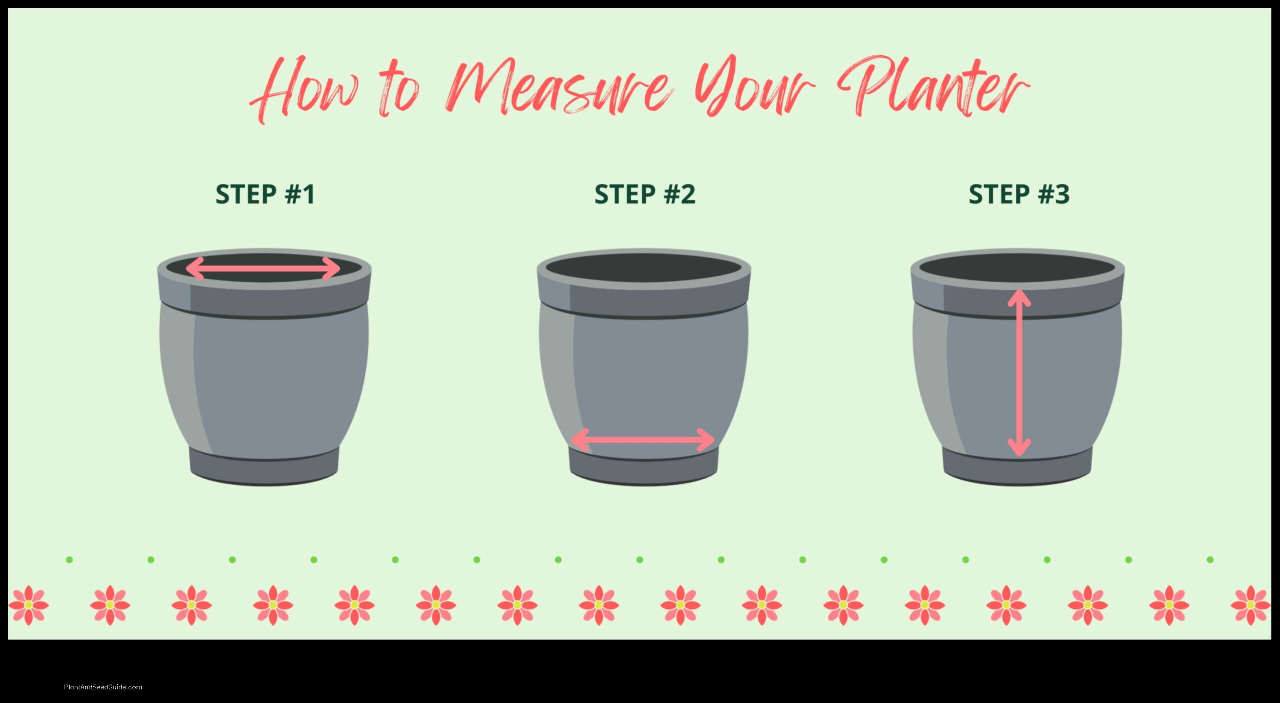 how to measure a pot for a plant