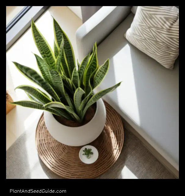 how to stake a snake plant