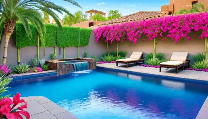 Enhancing Poolside Ambiance with Greenery