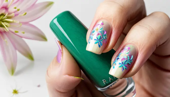 Rain Lily Nails: Floral Nail Art Inspiration