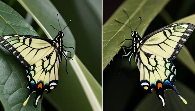 Swallowtail vs Monarch Caterpillar: A Colorful Encounter